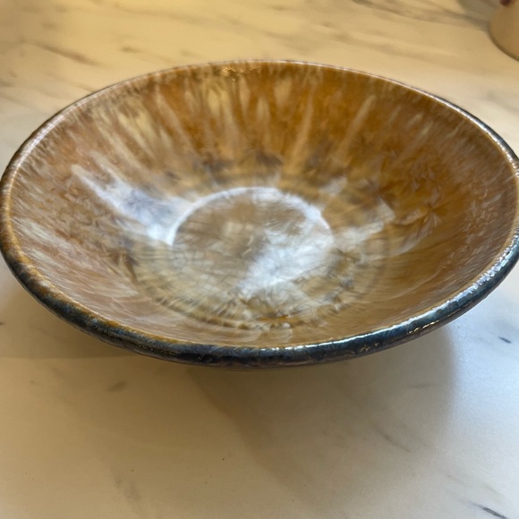 Bill Campbell art pottery iridescent signed trinket dish - Picture 3 of 4